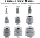 Camera Dslr Lens Repair Tool Ring  8-83mm 9 Pcs 18 Sizes Camera Lens Removal Too
