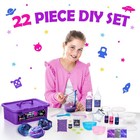 Galaxy Slime Kit Glow In Dark Diy Glitter Space Craft Toy Kids Gift