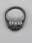 Vintage 1940 s 50 s Eagle Scout Sterling Silver Enamel Ring Boy Scout Bsa Size 8