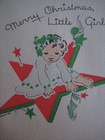 Unused 1940s Vintage Greeting Card Treasure Masters Christmas Girl On Star