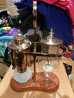 Vintage Belgian Balance Syphon Coffee Maker Copper Manual Vacuum Brewer  new 