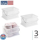 Idesign Plastic Handle-portable Shower Caddy-set Of 3-clear Frost Spa Small B