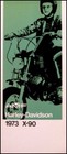 1973 Harley-davidson Original X-90 Shortster Trail Brochure 73 Motorcycles
