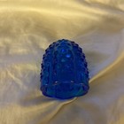 Vintage Fenton Colonial Blue Hobnail Fairy Lamp Shade  top Only 