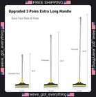 Adjustable Long Handle Floor Scrub Brush With V-shaped Corner Cleaner