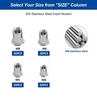 M6 Rivet Nuts  50 Pcs Stainless Steel Rivnuts  Flat Head Insert Nut With Knur   