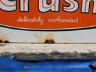 Vintage Orange Crush Porcelain Sign Old Cola Soda Pop Drink Beverage Bottle Shop