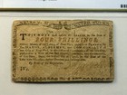 New York Colonial Currency Fr Ny-174 Aug 2  1775 4s New York City Very Fine 25