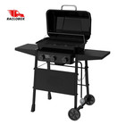 3 Burner Propane Gas Bbq Grill Outdoor Cooking Station W  Side Shelves     Black    