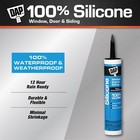 Dap 100 Black Silicone Sealant Waterproof Flexible Caulk 9 8 Oz 12 Hour Rain    