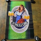 Vintage St  Pauli Girl Beer Poster 31x20     German Brewery Advertising  Bar Decor
