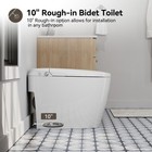 10   Rough In Non-electric Smart Bidet Toilet  ada Chair Height  foot Kick Flush