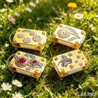 Jdoqokj Handcrafted Metal Mini Flower Press  Miniature Flower Press Kit  Gold   