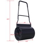 19 5in Lawn Roller 16 Gallon Push tow Behind Garden Yard Park Sod Drum Roller