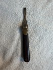Antique Patent Gravity Pocket Screwdriver Wooden Handle  Brass Bolster