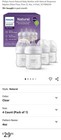 New Philips Avent Natural Polypropylene Anti-colic Bottle  Clear  4 Oz  4 Count