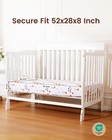 Baby Crib Sheets For Boys  Toddler Bed Sheets Fitted For 52x28 Inch Standard    