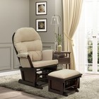 Homcom Nursery Glider Rocking Chair With Ottoman  Thick Padded Cushion Seating A