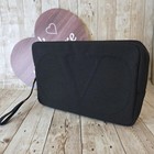 Valentino Beauty Black Travel Pouch   Wristlet Toiletry cosmetic Bag  new 