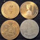 4 Diff Vintage Centennial 50c In Trade Tokens Illinois Indiana Oregon