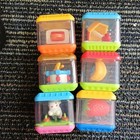 Lot Of 24 Fisher Price Peek A Boo Toddler Sensory Blocks-alphabet Animals   More