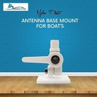 Marine City White Nylon Antenna Mount - Fits 1 -14 Thread Base  Adjustable Vhf