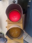 Eagle Signal 8  Traffic Signal Light With Control Board W  Visors Hanging