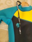 Boys Wetsuit Size 10 Agua  Yellow  Black With Rear Zipper 