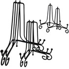 6pcs 3 Size Black Iron Plate Stands For Display 4 6 8 Inch  Decorative Metal 