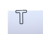 100 Count Bag Shaped Paper Clips Black Letter T Clips By Butler In The Home