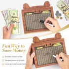 Money Saving Box  10000 Wooden Piggy Bank For Adults Kids  Coin Cash Box Gift   