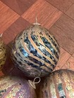 Set Of 4 Craig Zweifel Art Glass Iridescent Swirl Ornaments Signed