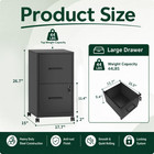 2 Drawer Metal File Cabinet With Lockable vertical Under Desk Steel Filing Cabin
