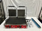 Avantco Pg400t Commercial Dual Panini Sandwich Grill With Grooved Plates - 120v
