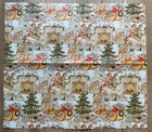 Vtg Christmas Wrapping Paper Gift Wrap - Santa Night Before Christmas  22 5 X 20