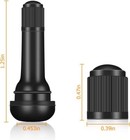 100pcs Tire Valve Stems Tr 413 Snap-in Car Auto Short Rubber Tubeless Tyre Black