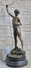 Art Decor Bronze Nude Male Young Boy Sculpture Signed Figurine Statue Figure