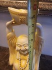 Chinese Laughing Buddha Figurine Statue Holding Bowl  Approx  15 In Tall