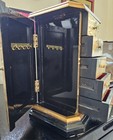 Vintage Japanese Lacquer Jewelry Box Cabinet Hand Painted Cranes Gold Gilt Tansu