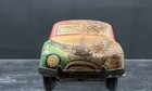 Vintage 1953 Tin Litho Friction Sedan Toy Car Made In Japan Collectible