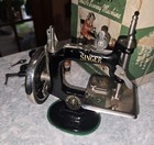 Singer  20 Child s Sewing Machine Mint In Box With Clamp   Tool Antique Unused 