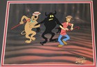 1980s Scooby Doo And Shaggy Production Cel On Series Hand Painted Background Obg