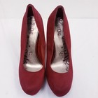 Brash Pairs Women s High Heel Platform Dress Pump Shoes  Red Size 8