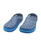 Crocs Crocband Gray With Light Blue Band Clogs Shoes Sz Men   s 13
