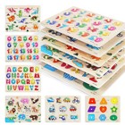 Wooden Peg Puzzle Set For Toddlers - 6 Pack Educational Toys For Ages 3-5  Alpha