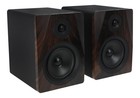 Pair Rockville Apm5d 5 25  250w Dark Wood Powered Studio Monitors isolation Pads