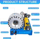 New 5600kn Hydraulic Hose Crimper Pipe Clamping Machine W  8 Sets Dies 10mm-30m