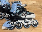 Papaison Panda Adjustable Inline Light-up Skates Black Blue Size 13c-3y Size M
