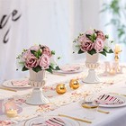  Pink Flores Artificiales Para Decoracion Silk 2 Pieces Dusty Pink   White