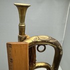 Vtg Brass U s Regulation Bugle Horn Instrument W  Mouthpiece Military 17 